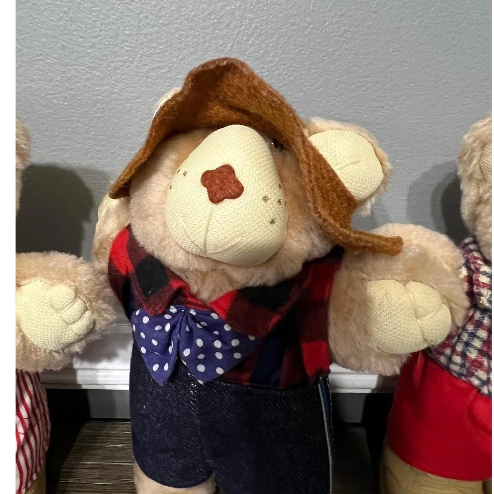 Vintage 1986 Furskins Wendy's Teddy Bears Stuffed Animal Toy Bundle 7